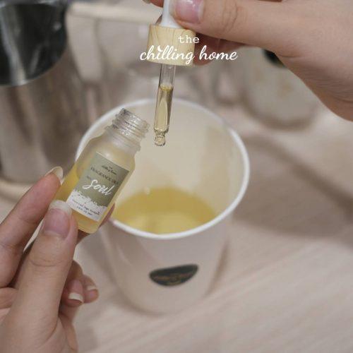 Pha tình dầu thơm tự làm nến thơm Ombre